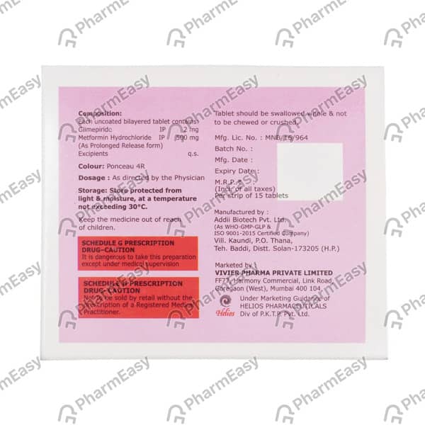 Glimidib M 2mg Sr Strip Of 15 Tablets