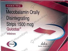 Quicobal 1500mcg Packet Of 1 Orally Disintegrating Strip