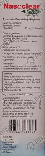 Nasoclear Natura Bottle Of 30Ml Nasal Spray