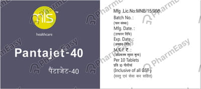 Pantajet 40mg Strip Of 10 Tablets