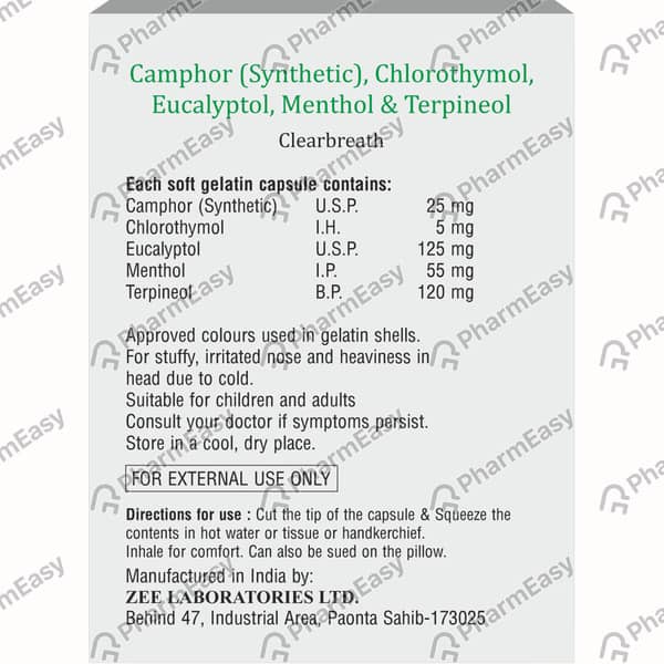 Clearbreath Strip Of 10 Inhalation Capsules