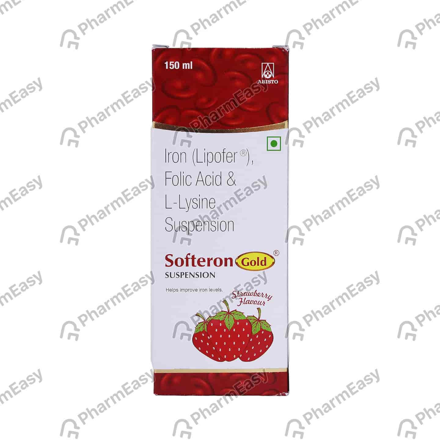 Softeron Gold Strawberry Flavour Botte Of 150ml Suspension