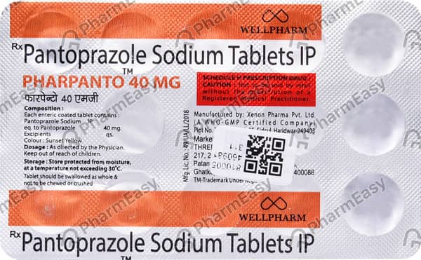 फारपैन्टो 40एमजी की स्ट्रिप 15 टैबलेट्स