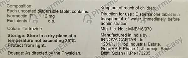 Iverkind 12Mg Strip Of 10 Tablets
