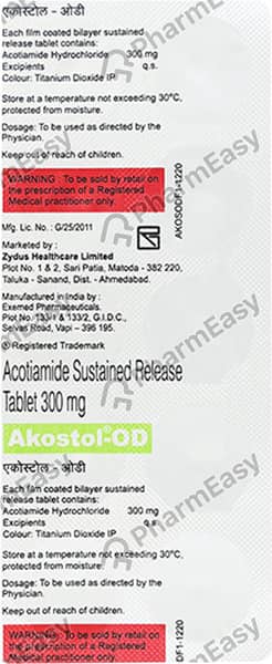 Akostol Od Strip Of 10 Tablets