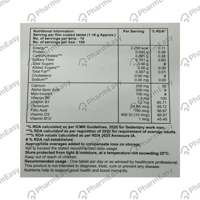 Cobaforte Cd3 Xl Strip Of 10 Tablets