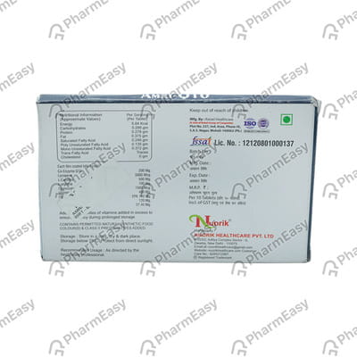 Amri Q 10 Strip Of 10 Tablets