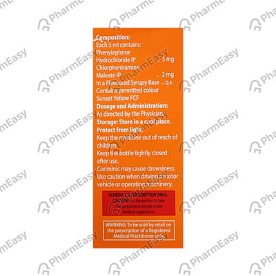 Coriminic Orange Flavour Bottle Of 75ml Syrup