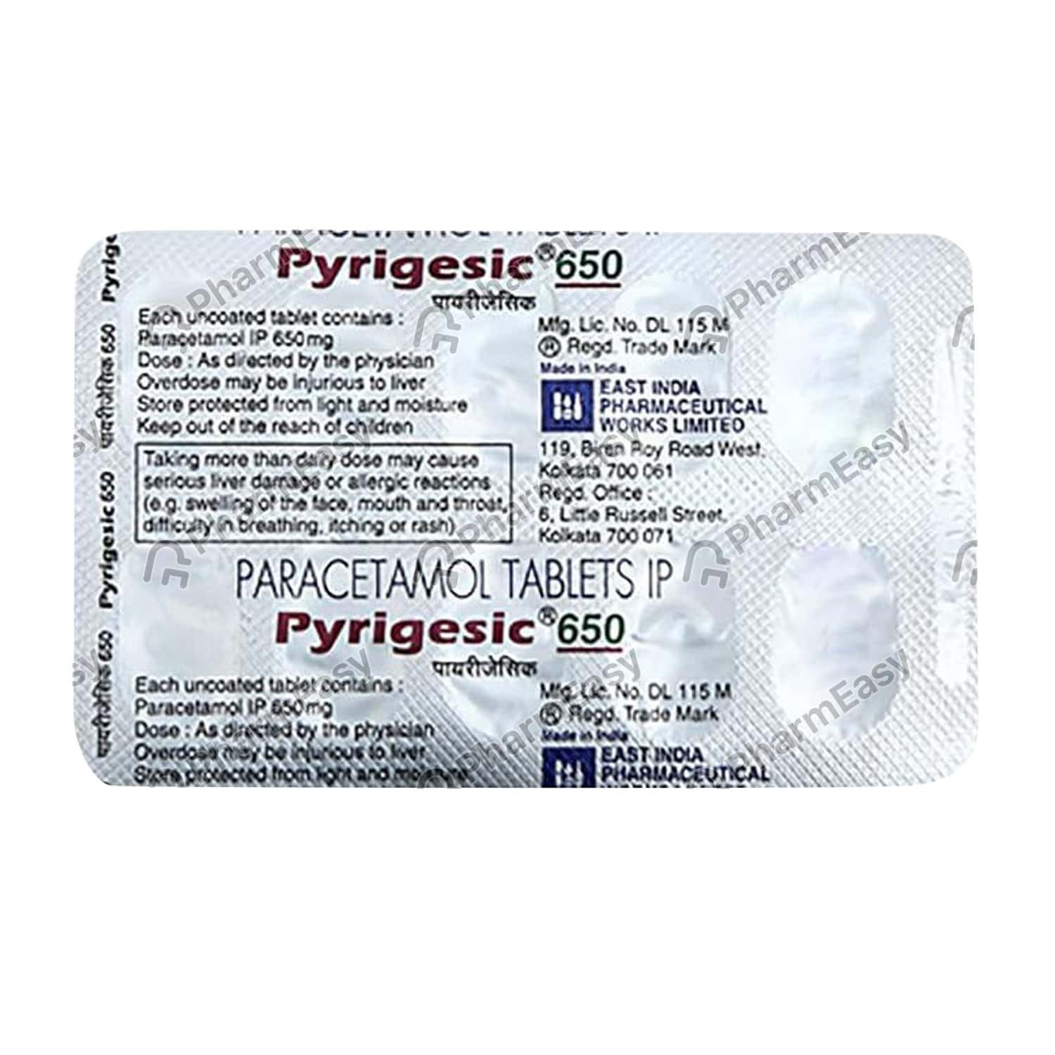 Buy Pyrigesic 650 MG Tablet (15) Online at Flat 18 OFF* PharmEasy