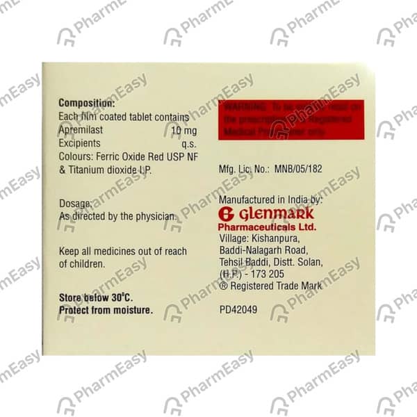 Aprezo 10mg Strip Of 10 Tablets