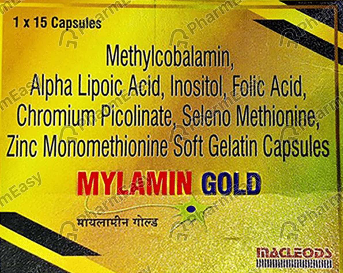 Mylamin Gold Strip Of 15 Capsules Uses, Side Effects, Price & Dosage