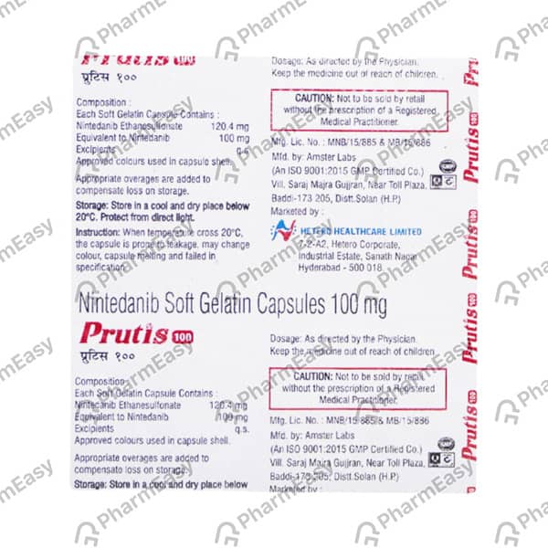 Prutis 100Mg Strip Of 10 Capsules