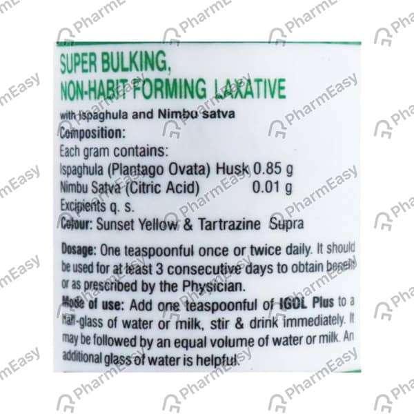 Igol Plus Delicious Orange Lemon Flavour Bottle Of 250gm Powder