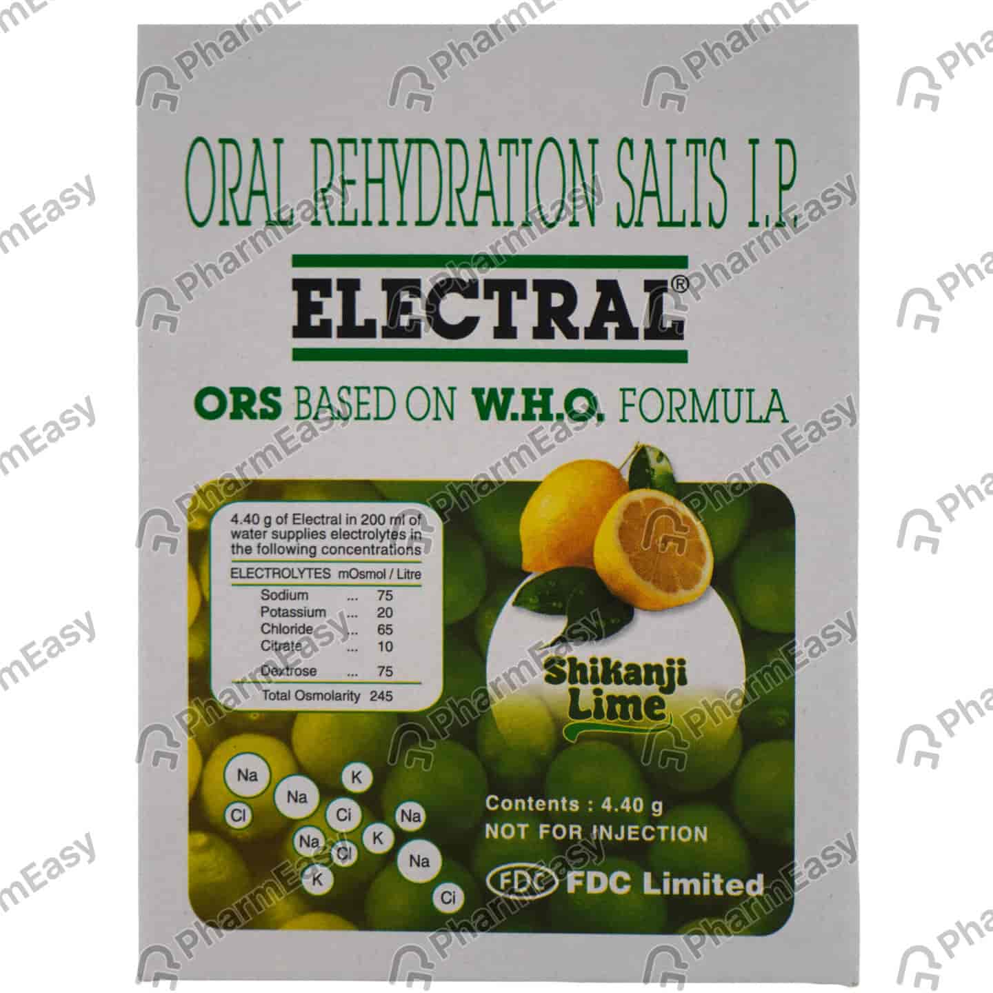 Electral Shikanji Lime Flavour Sachet Of 4.4gm Oral Powder