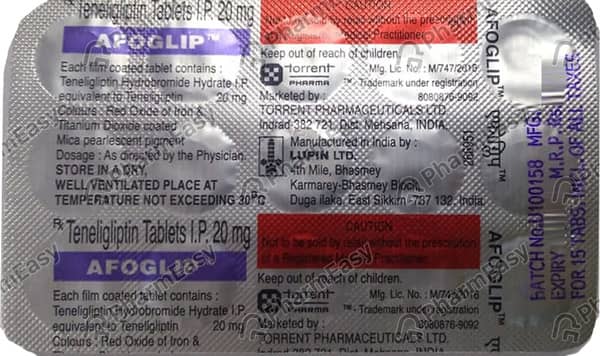 Afoglip 20mg Strip Of 15 Tablets