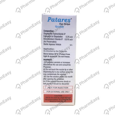 Patares Bottle Of 5ml Eye Drops