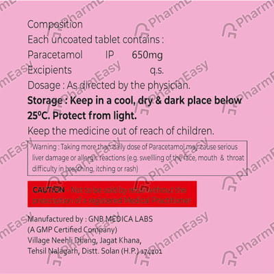 Acn 650mg Strip Of 10 Tablets