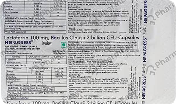 Hepagress Strip Of 10 Capsules