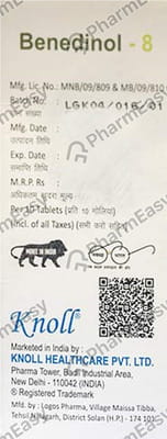 Benedinol 8mg Strip Of 10 Tablets
