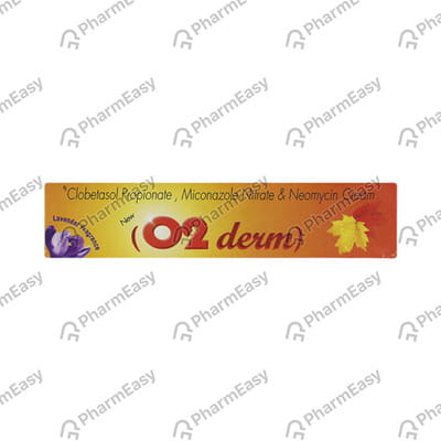 New O2 Derm Lavender Fragrannce Tube Of 15gm Cream