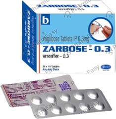 Zarbose M 0.3mg Strip Of 10 Tablets