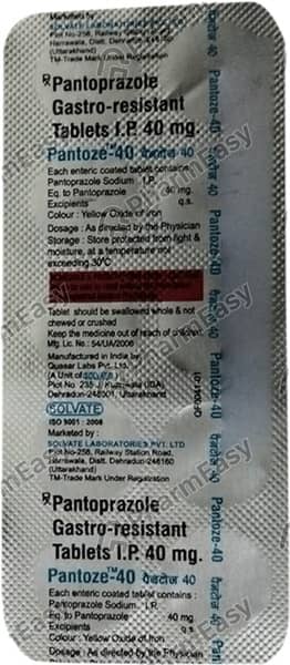 Pantoze 40 Mg Tablet 10