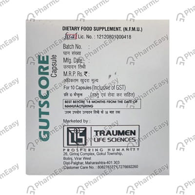 Gutscore Strip Of 10 Capsules