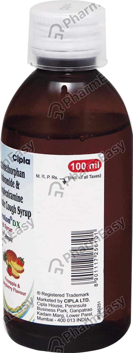 Cheston Dx Pineapple And Raspberry Flavour Bottle Of 100ml Cough Syrup