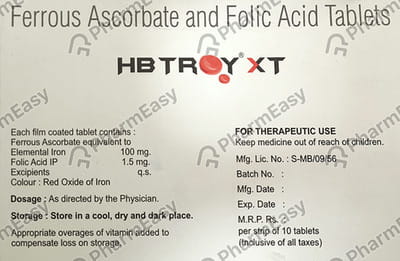 Hbtroy Xt Strip Of 10 Tablets