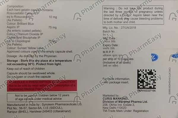 Statpure Gold 10Mg Strip Of 10 Capsules