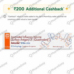 INFLUVAC TETRA 2026 PRE FILLED SYRINGE OF 0.5ML SUSPENSION FOR VACCINE