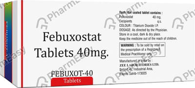 Febuxot 40mg Strip Of 10 Tablets (Zee Lab)