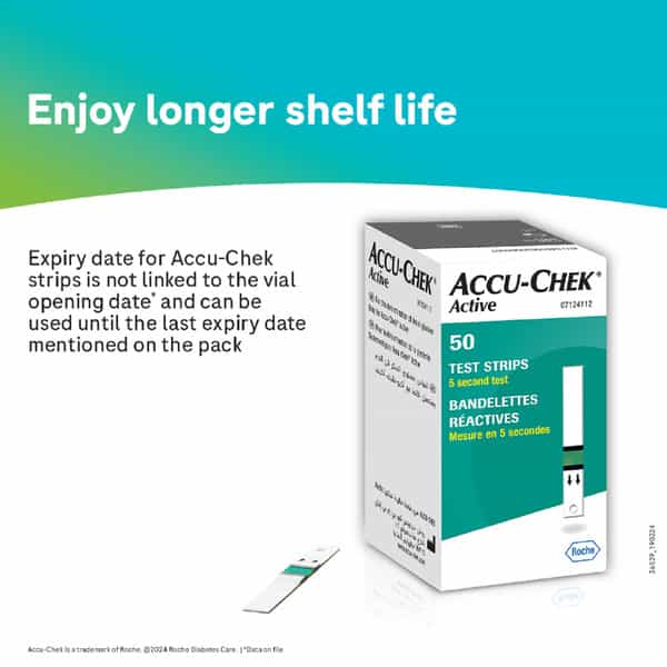Accu-Chek Active Blood Glucose And Lancing Device | Glucometer | Free 10 Test Strips