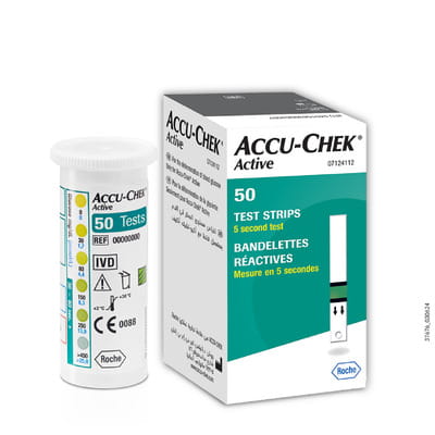 Accu-Chek Active Glucometer Test Strips Box Of 50