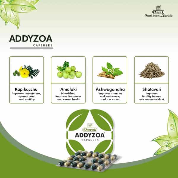 Charak Addyzoa Strip Of 20 Capsules