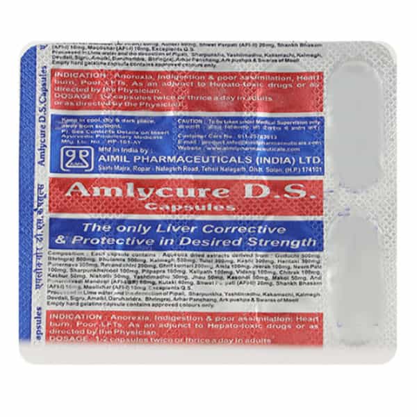 Aimil Amlycure Ds Strip Of 10 Capsules