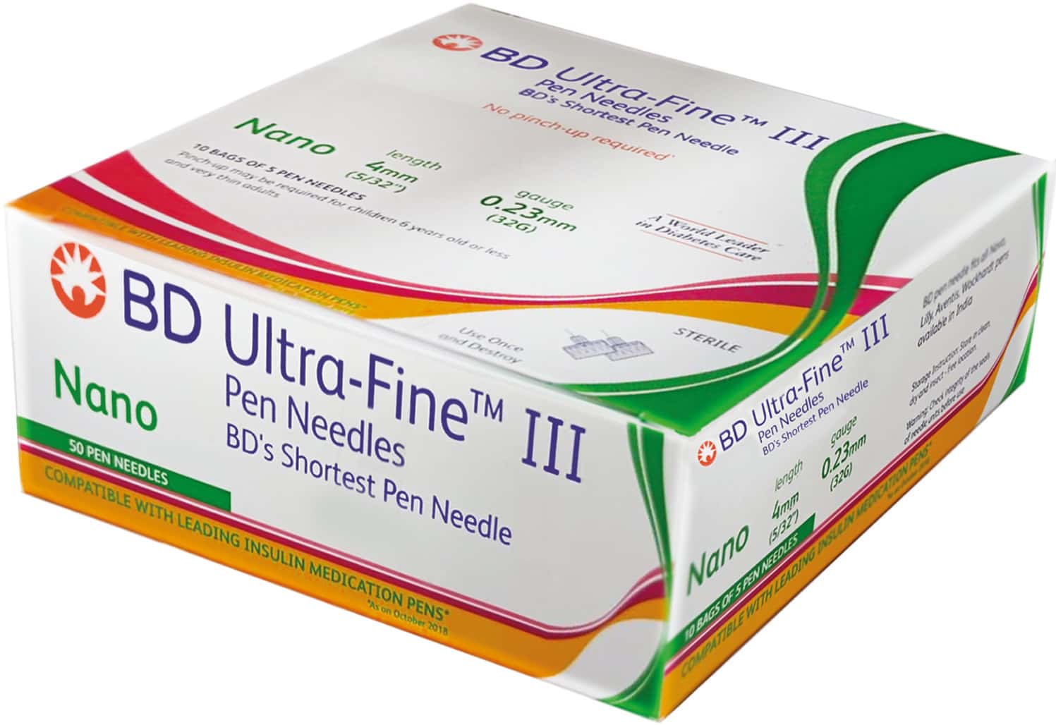 Bd Ultra Fine Iii Nano Pen Needles 4mm 32g 1*5