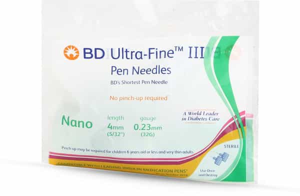 BD Ultra-Fine III Nano Pen Needles 4mm 32G 1*5