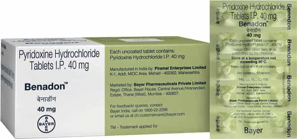Benadon Vitamin B6 40Mg Strip Of 10 Tablets