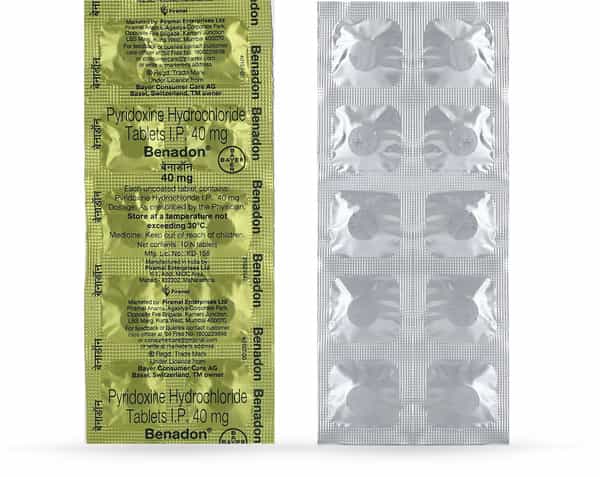 Benadon Vitamin B6 40Mg Strip Of 10 Tablets