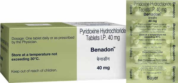 Benadon Vitamin B6 40Mg Strip Of 10 Tablets