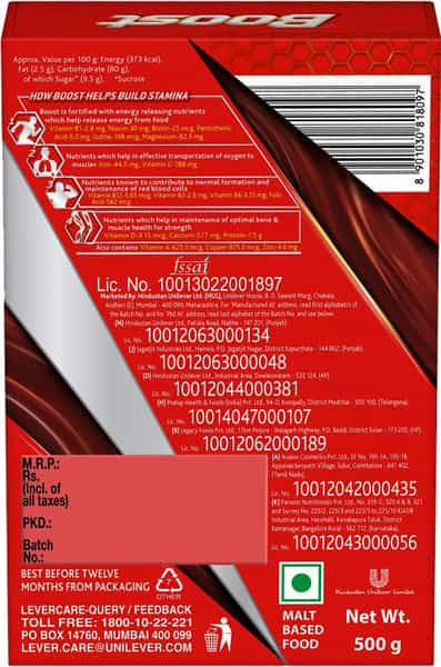 Boost Powder 500Gm Refill