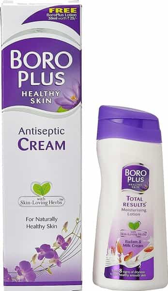 Boroplus Antiseptic Cream 80 Ml, Get Free Boro Plus Moisturising Lotion 40 Ml