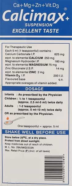 Calcimax Plus | Bottle | Suspension | 200 Ml