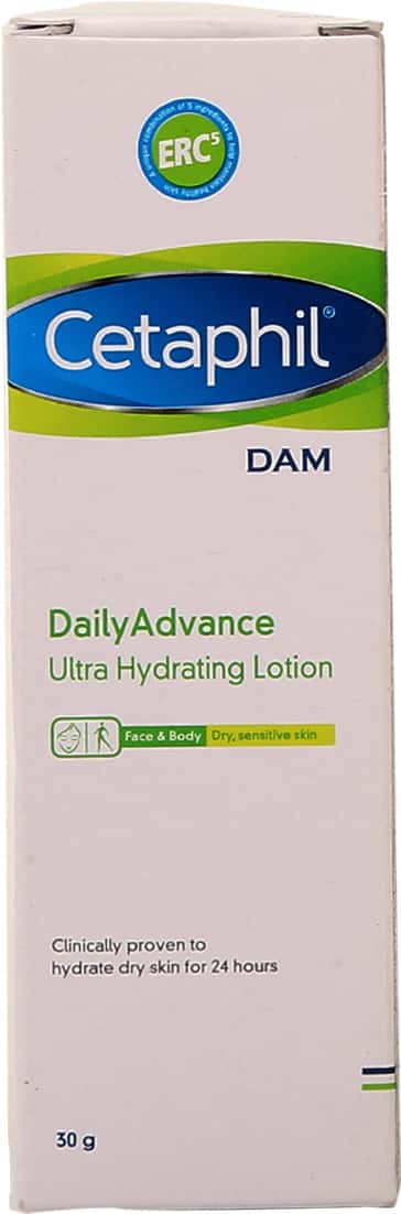 Cetaphil Dam Daily Advance Ultra Hydrating Lotion | Face & Body | 30 Gm
