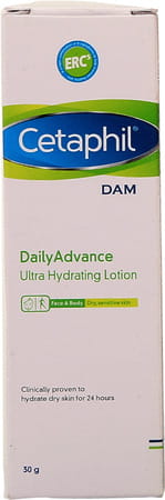 Cetaphil Dam Daily Advance Ultra Hydrating Lotion | Face & Body | 30 Gm