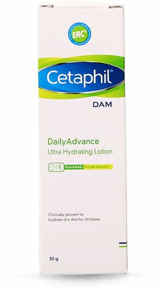 Cetaphil Dam Daily Advance Ultra Hydrating Lotion | Face & Body | 30 Gm