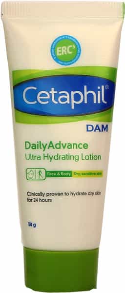 Cetaphil Dam Daily Advance Ultra Hydrating Lotion | Face & Body | 30 Gm
