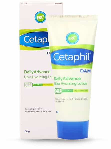 Cetaphil Dam Daily Advance Ultra Hydrating Lotion | Face & Body | 30 Gm