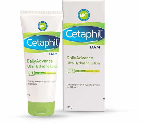 Cetaphil Dam Daily Advance Ultra Hydrating Lotion | Face & Body | 100 Gm